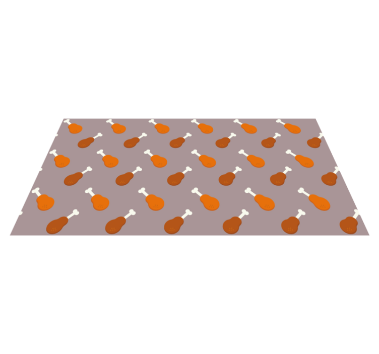 Chicken Drumsticks Pattern kids vinyl rug - TenStickers