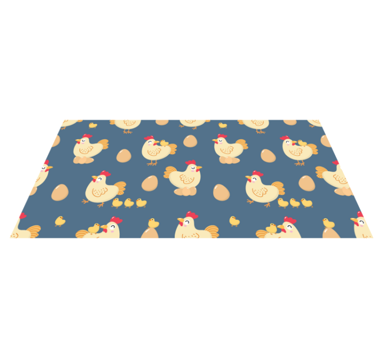 Hen and chick seamless pattern animal rug - TenStickers