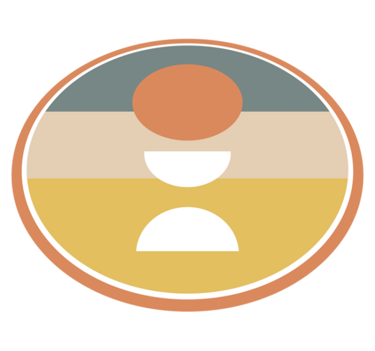 Circular Colour Harmony minimal vinyl rug - TenStickers