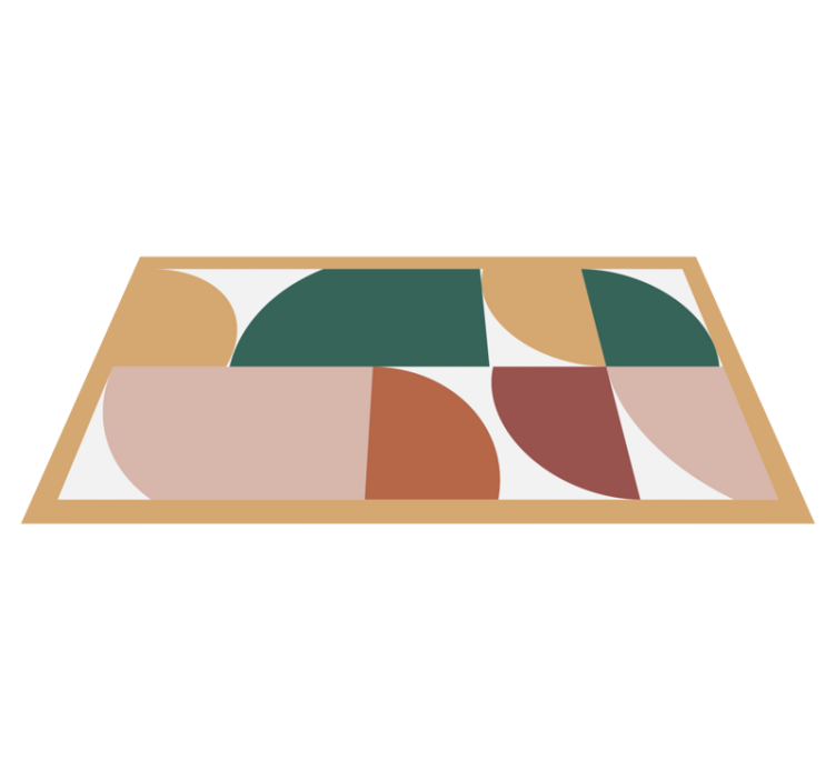 Angular abstract segments modern vinyl rug - TenStickers
