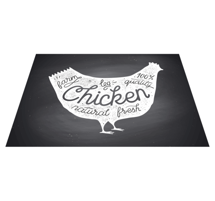 Farm fresh chicken kitchen vinyl rug - TenStickers