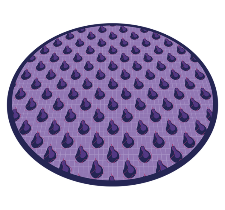 Purple Droplet Pattern kitchen vinyl rug - TenStickers