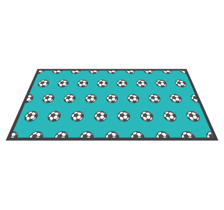 Soccer Ball Pattern game vinyl rug - TenStickers