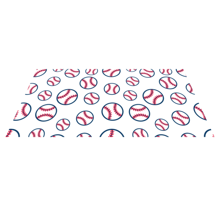 Baseball Pattern game vinyl rug - TenStickers