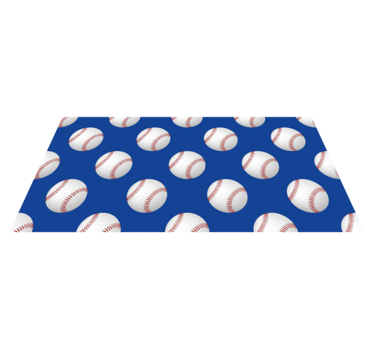 Baseball Motif game vinyl rug - TenStickers