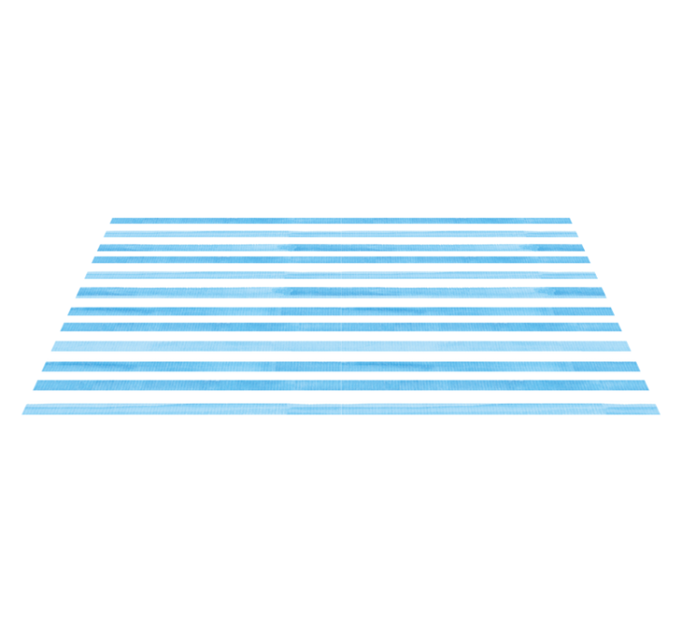 Blue Motif striped vinyl rug - TenStickers