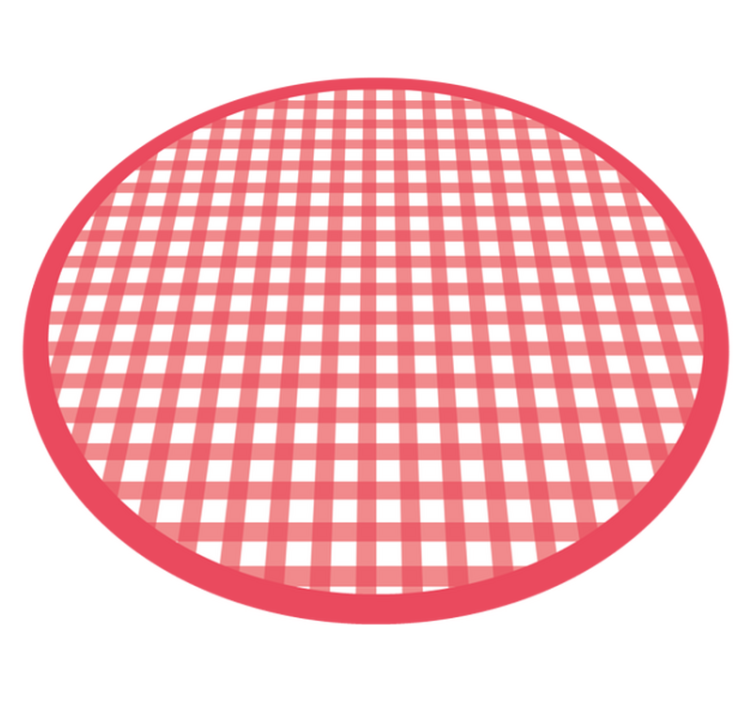 Classic Checkered Pattern striped vinyl rug - TenStickers