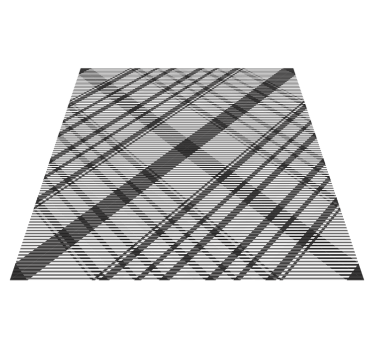 Classic Check Pattern striped vinyl rug - TenStickers