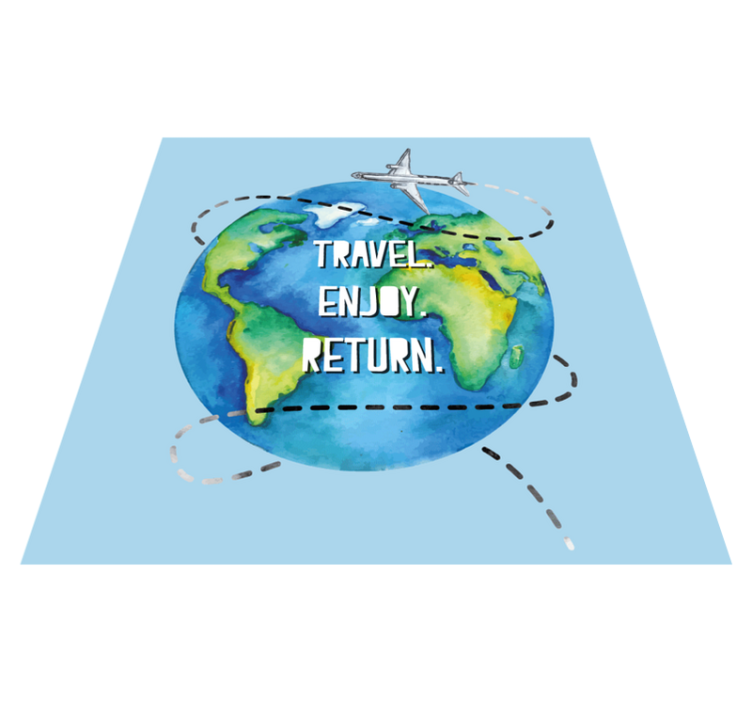 Travel enjoy return custom rug - TenStickers