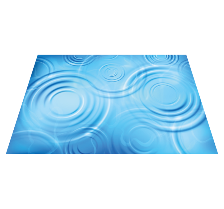 Realistic water effect blue  entrance hall tiles - TenStickers