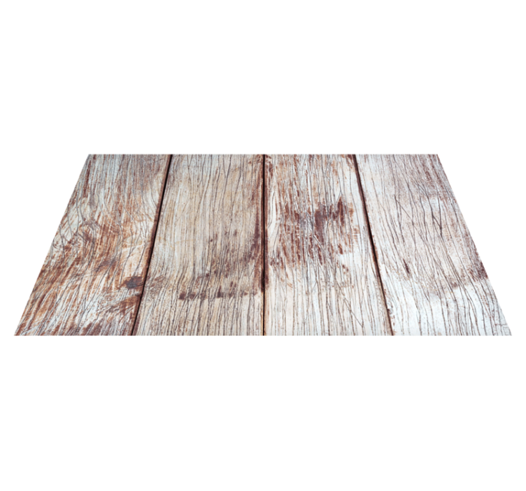 Weathered brown texture wood effect vinyl rug - TenStickers