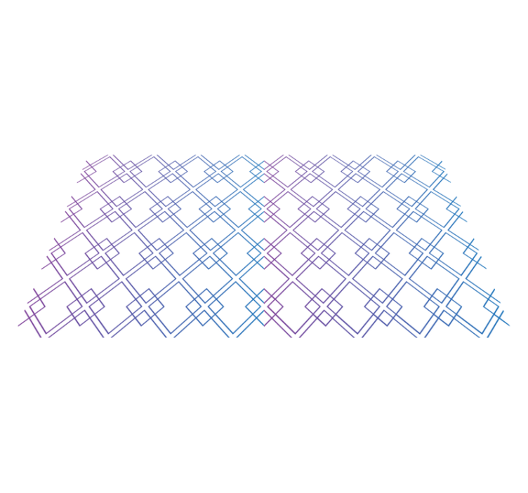 Purple and blue rhombuse and squares design rug - TenStickers