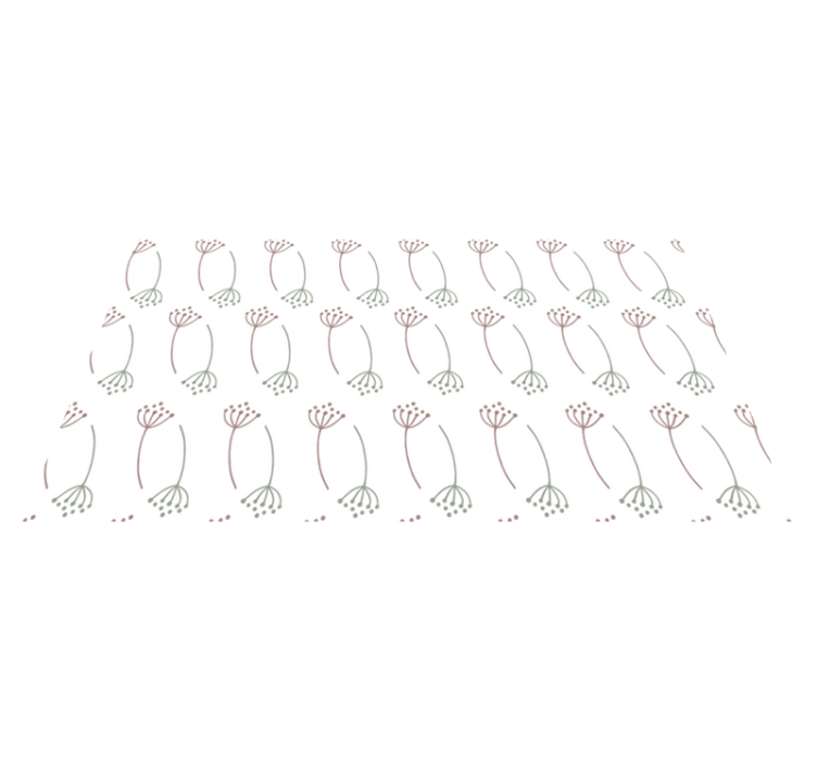 Floral Stem Arrangement floral vinyl rug - TenStickers