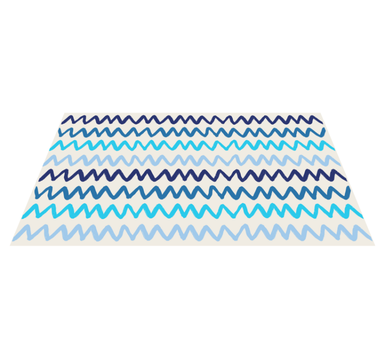 Wavy Stripe Patterns bathroom vinyl rug - TenStickers
