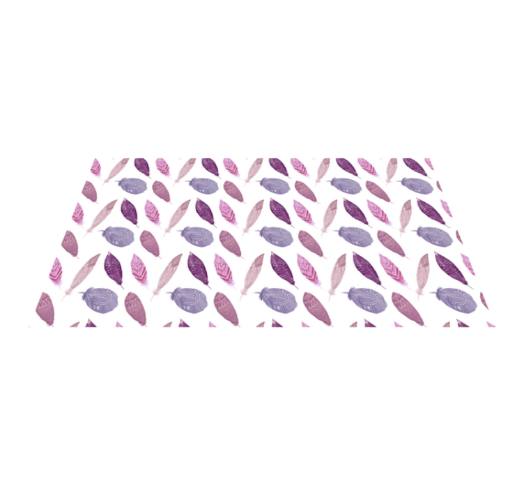 Vibrant Feather Motif nature vinyl rug - TenStickers