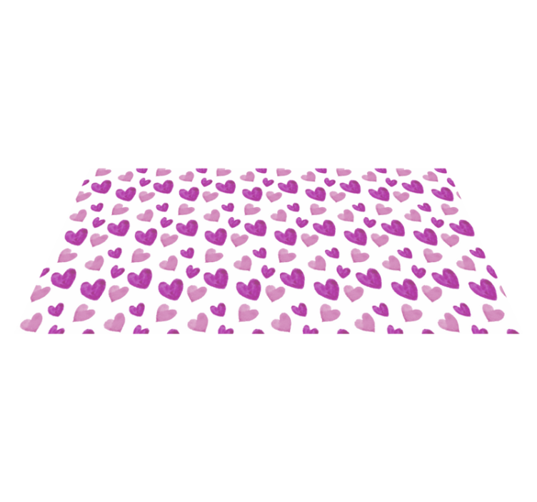 Heart Pattern Playful kids vinyl rug - TenStickers
