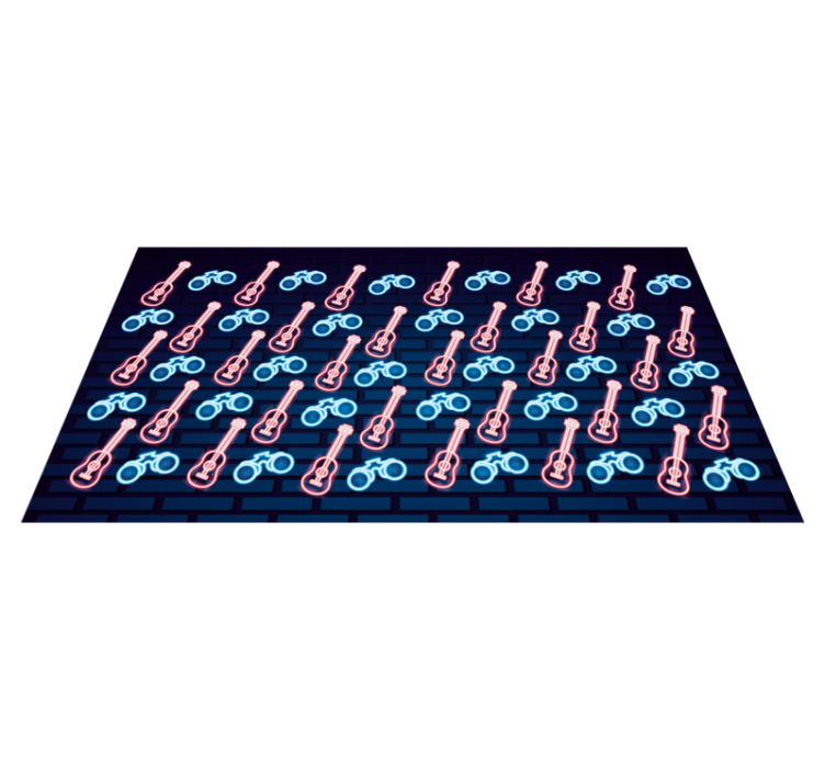 Music Inspired Patterns teen vinyl rug - TenStickers