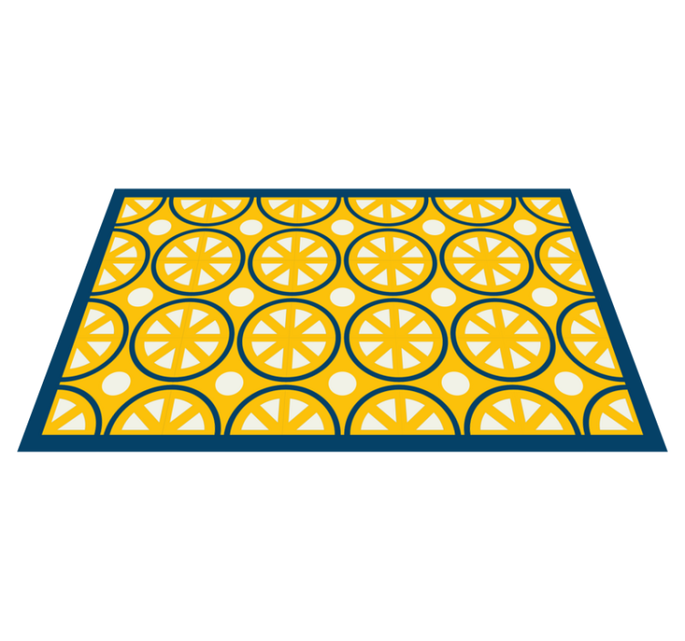 Citrus Slice Style kitchen vinyl rug - TenStickers