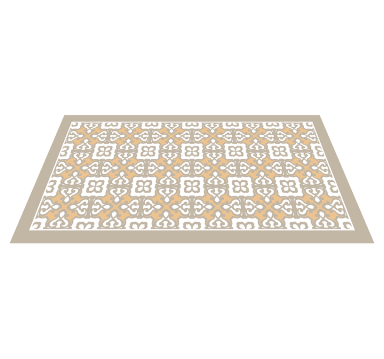 Mosaic vinyl rug with stylish patterned details - TenStickers