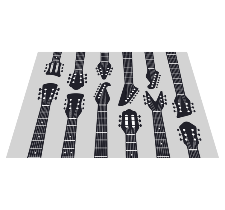 Guitar Silhouettes living room vinyl rug - TenStickers