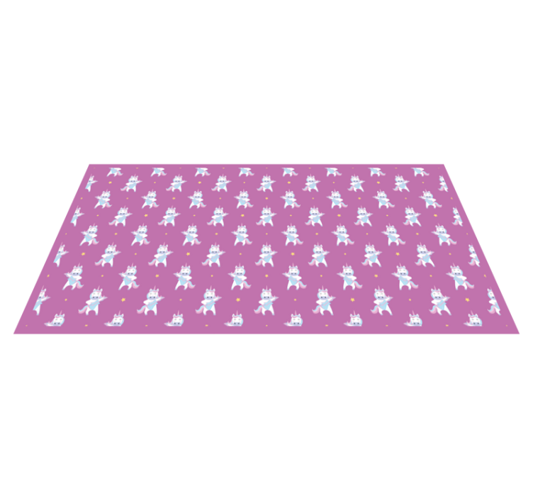 Unicorn Adventure Theme kids vinyl rug - TenStickers