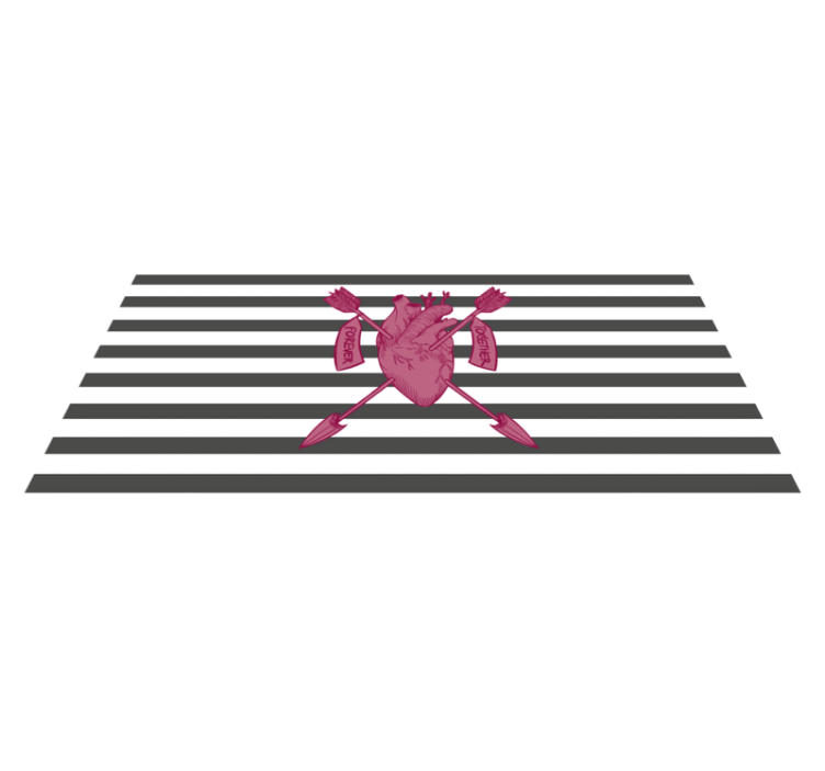 Heart Arrows Together custom rug - TenStickers