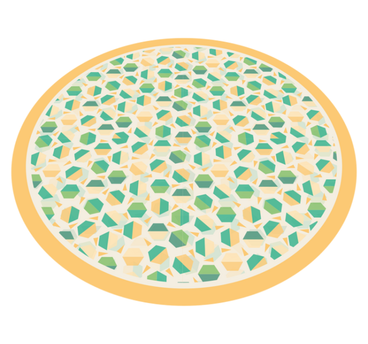 Geometric vinyl rug in hexagonal design - TenStickers