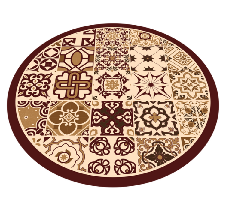 Brown spanish style tiles bathroom flooring - TenStickers