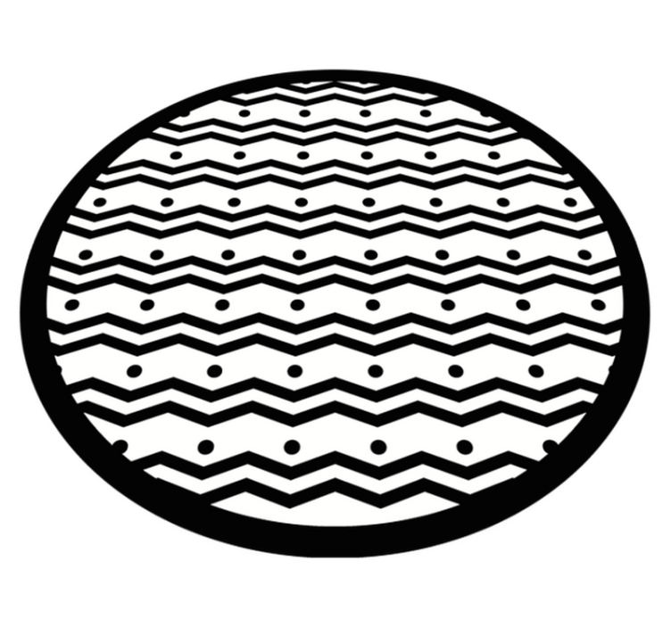 Wavy Dot Pattern geometric vinyl rug - TenStickers