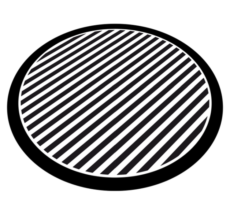 Striped vinyl rug in solid color stripes - TenStickers