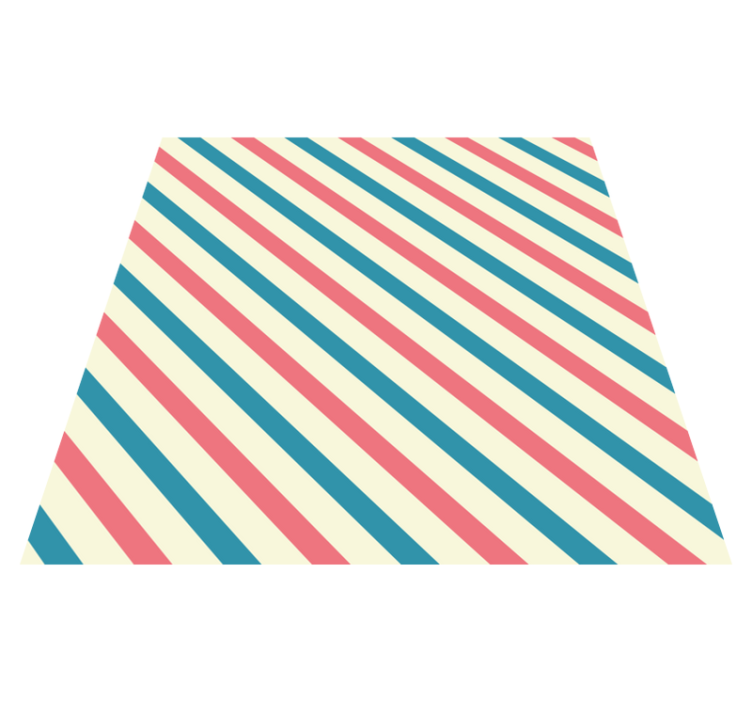 Striped vinyl rug in abstract color diagonals - TenStickers