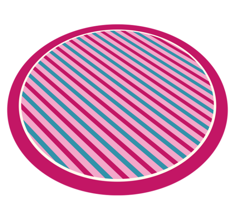 Bright striped style striped vinyl rug - TenStickers