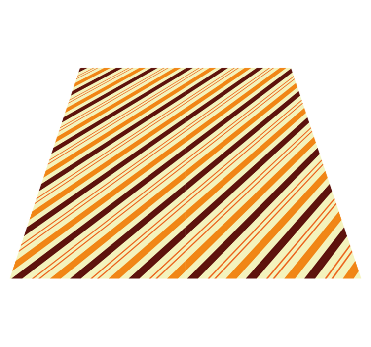 Lined Warm Hues striped vinyl rug - TenStickers