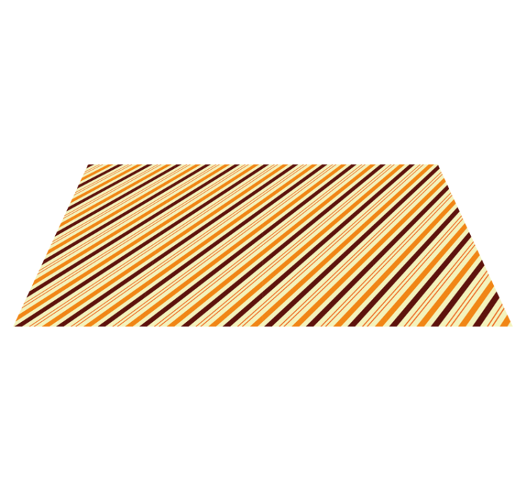 Vibrant striped design striped vinyl rug - TenStickers