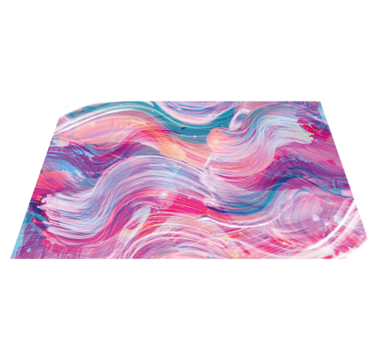 Vibrant Abstract Curves kids vinyl rug - TenStickers