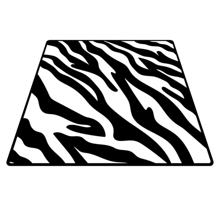 Animal print vinyl rug zebra pattern design - TenStickers