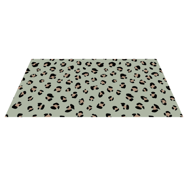 Animal print vinyl rug in leopard pattern design - TenStickers