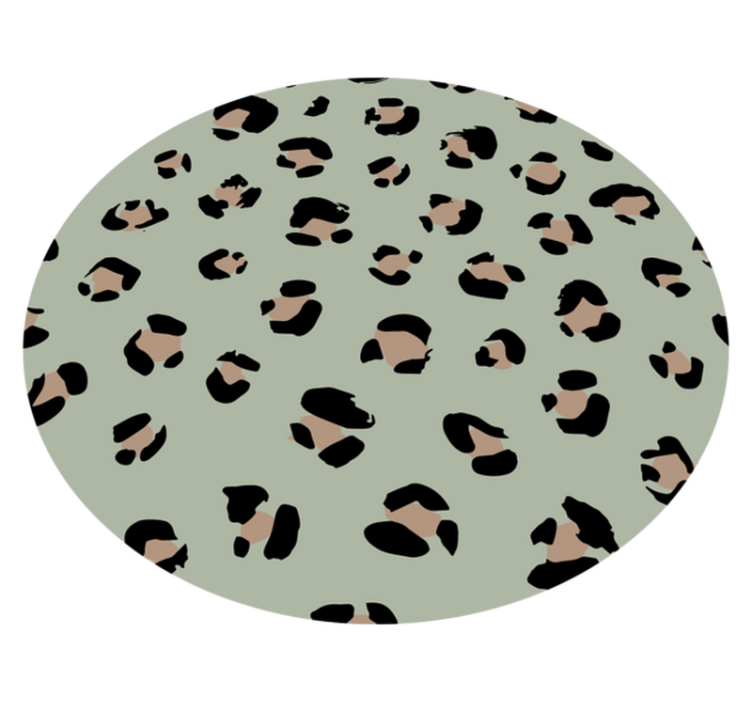 Animal print vinyl rug in leopard print aesthetic - TenStickers