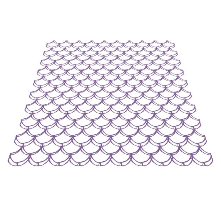 Purple Scallop Pattern game vinyl rug - TenStickers