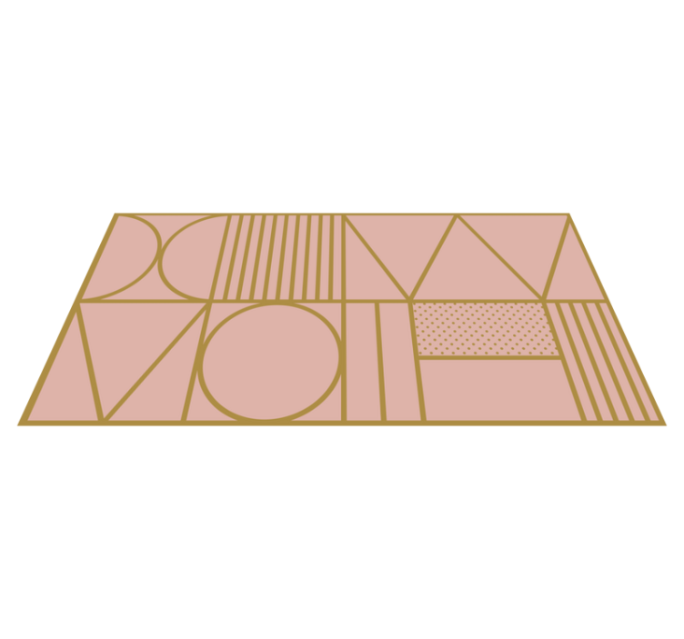 Geometric Figures minimal vinyl rug - TenStickers