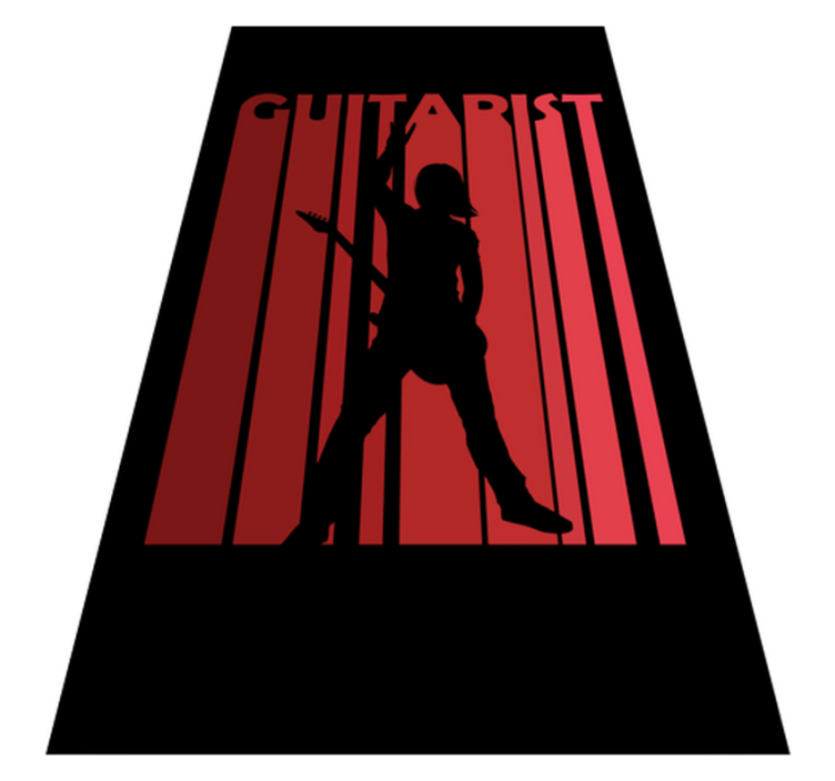 Guitarist Silhouette textured vinyl rug - TenStickers