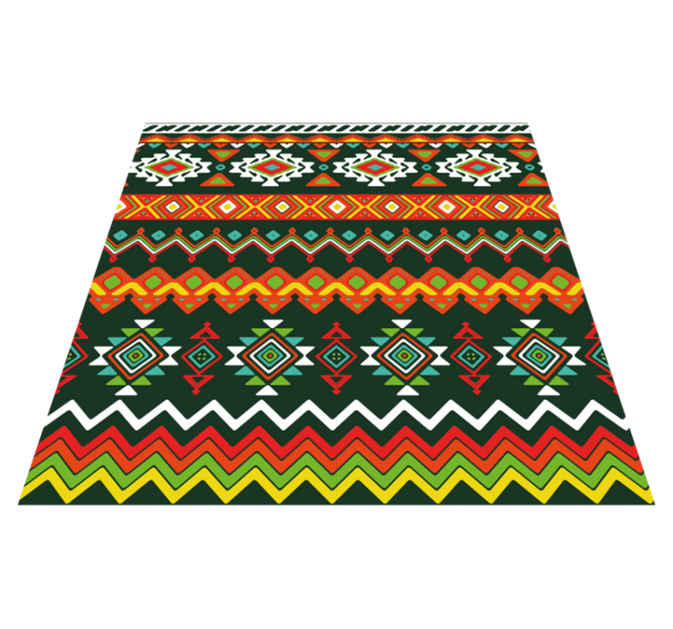 Colorful geometric design ethnic rug - TenStickers