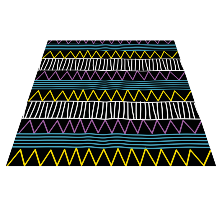 Colorful Pattern Play geometric vinyl rug - TenStickers