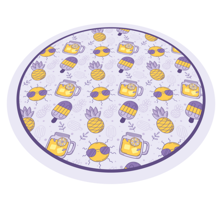 Tropical Summer Fun kids vinyl rug - TenStickers