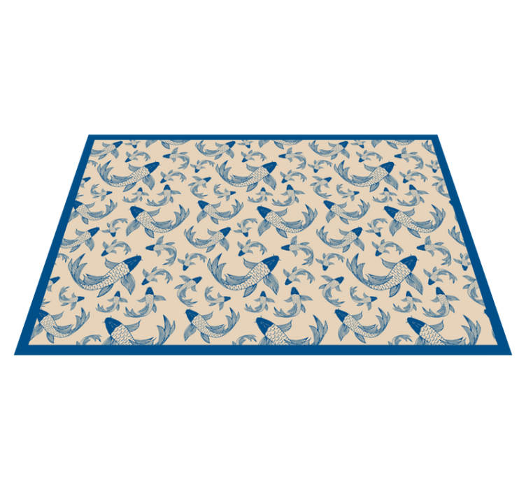 Fish Patterns animal print vinyl rug - TenStickers