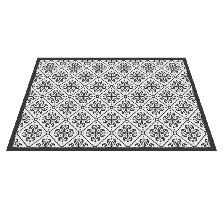 Single colour motif mosaic vinyl rug - TenStickers