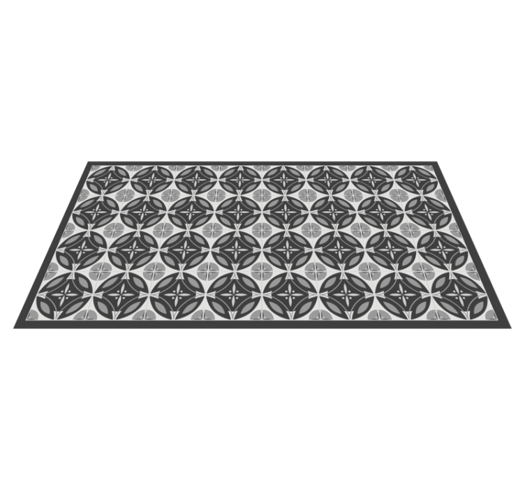 Sophisticated Monochrome Motif marble vinyl rug - TenStickers