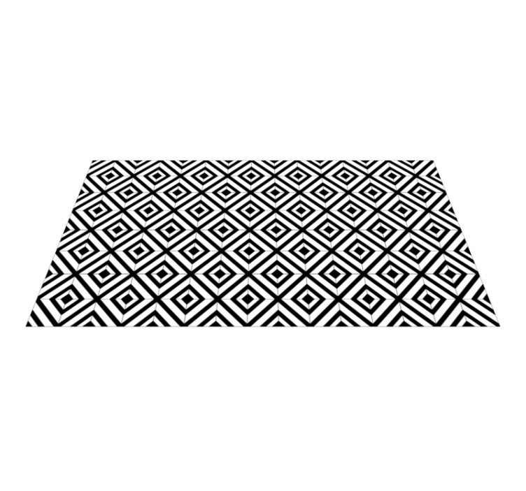 Black and white diagonal lines tile carpet - TenStickers