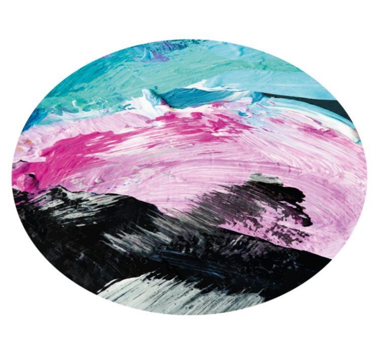 Vibrant abstract twirl textured vinyl rug - TenStickers