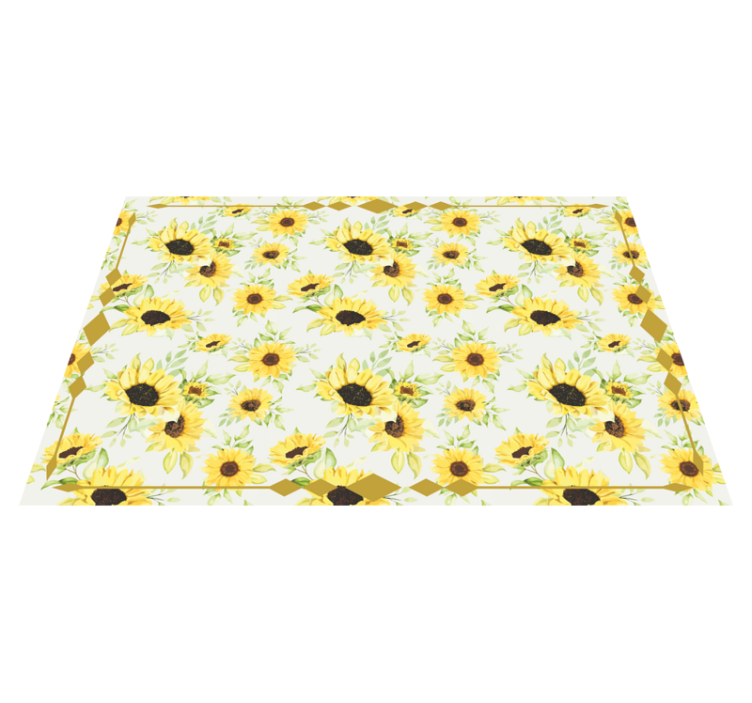 Bright Flower Arrangement floral vinyl rug - TenStickers